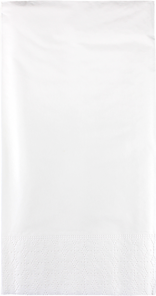 Servietten, Zellstoff, weiß, 48x48 cm, 3-lagig, 1/8 Kopffalz