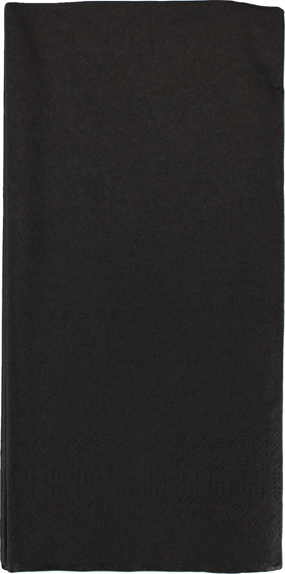Servietten, Zellstoff, schwarz, 33x33 cm, 2-lagig, 1/8 Falz