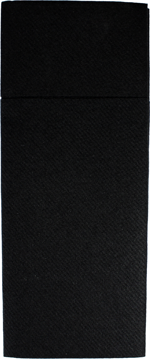 Besteckservietten, Airlaid, schwarz, 40x33 cm, 1/8 Falz