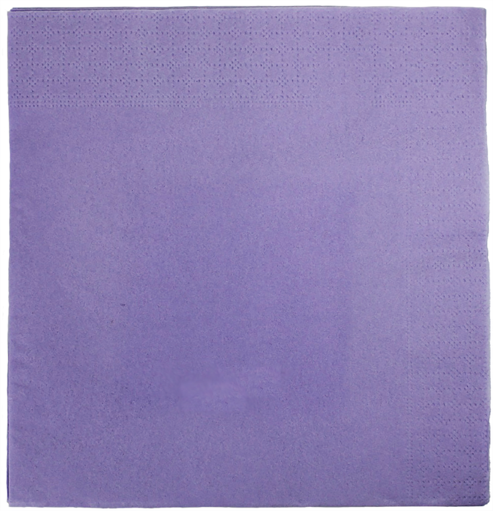 Servietten, Zellstoff, lilac, 33x33 cm, 2-lagig, 1/4 Falz